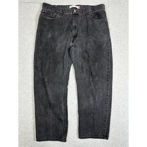 VTG Y2K Levis 550 Jean Men 42x30 (fits 40x20) Black Relaxed Fit Faded Denim